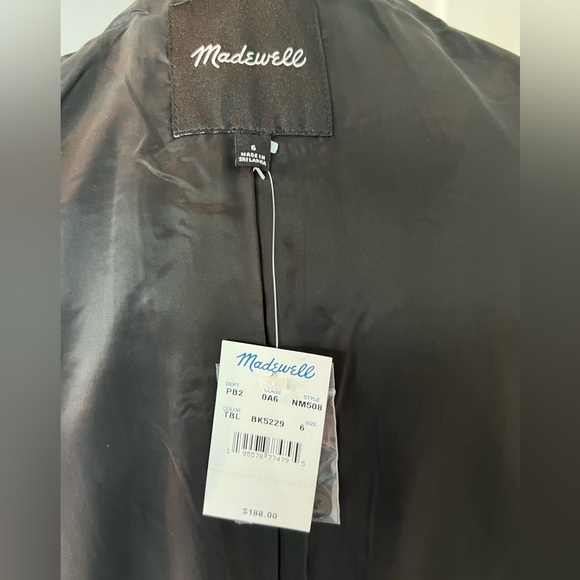 Madewell The Rosedale Crepe Blazer in Black Sz 6 NWT! Sold Out - Picture 9 of 14